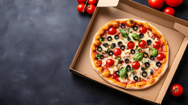 Simple Cardboard Pizza Box Layout Perfect for Business Customization - Powered by Adobe