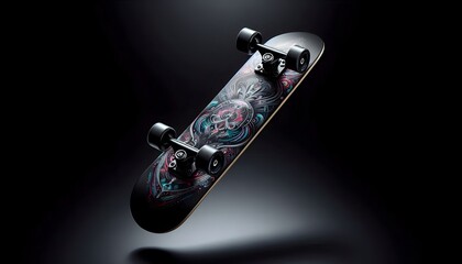Artistic Skateboard in Motion, GENERATIVE AI	
