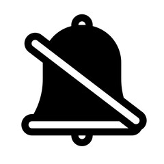 Alarm Off Glyph Icon. Single icon, glyph vector icon