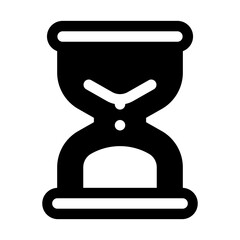 Hourglass Glyph Icon. Single icon, glyph vector icon