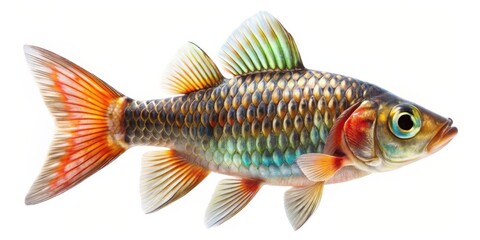 Fototapeta premium Colorful Fish on White Background