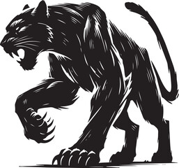 Black panther on white background © Pro designer Arnov