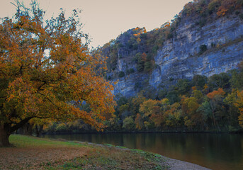 A peaceful evening along the White River in Buffalo, City, AR
