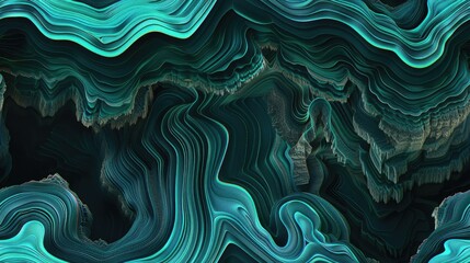 Obraz premium Dark green silk fabric