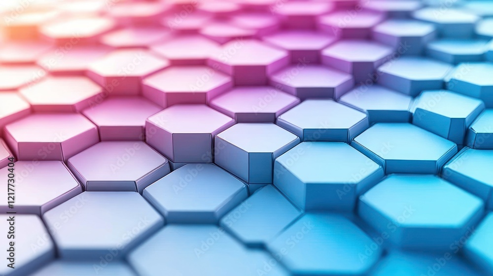 Poster colorful 3d hexagon pattern background texture