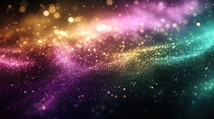 Fototapeta premium Colorful Glitter Wave Background, Abstract Design