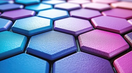 Colorful hexagon tech texture, futuristic background, digital design