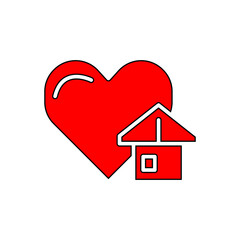 love design icon, icon with basic love design.