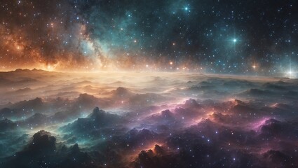 Fototapeta premium Ethereal nebula in cosmic harmony