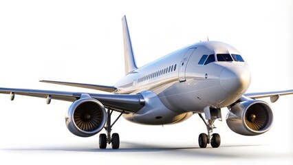 Fototapeta premium Passenger Airplane Isolated on White Background