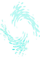 Fototapeta premium An abstract transparent psychedelic wavy vignette design element overlay.