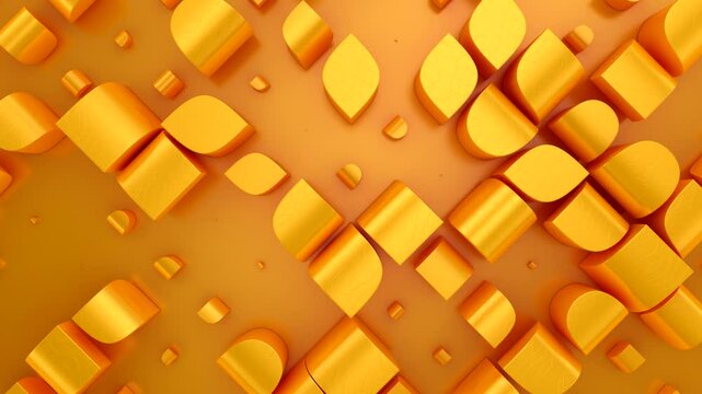 Background of Geometric Shapes. Abstract motion, loop, two color, 3d rendering, 4k resolution
