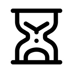 Hourglass Simple Line Icon. Single icon, line vector icon