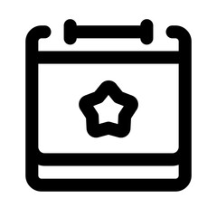 Important Day Simple Line Icon. Single icon, line vector icon