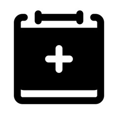 Add Schedule Simple Glyph Icon. Single icon, glyph vector icon