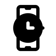 Wristwatch Simple Glyph Icon. Single icon, glyph vector icon
