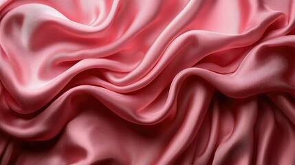 Obraz premium Draped Pink Silk Fabric Soft Texture Background