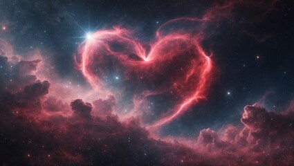 Heartshaped nebula in radiant hues