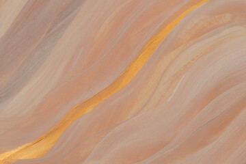 Art Watercolor and Acrylic brush stroke smear wave lines painting wall. Abstract texture beige, Gold, bronze color stain background.