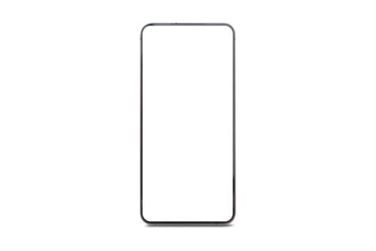 Smartphone mockup blank screen isolated