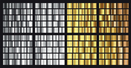 Golden and silver gradient palette