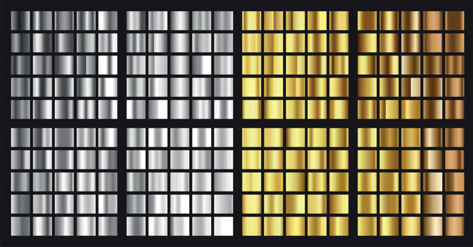Golden and silver gradient palette