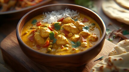 indian beef chicken curry simmered with herbs