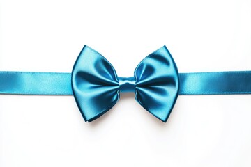 Elegant Blue Bow Tie Accessory on a Clean White Background for a Stylish Formal Look