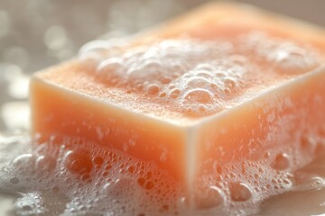 Fototapeta premium Luxurious Soap Bar. Casual Bathroom Scene for Beauty and Cleanliness
