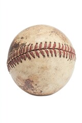 Pristine Baseball Against a Clean White Canvas: Fresh, Round Sports Sphere in Vivid Colors