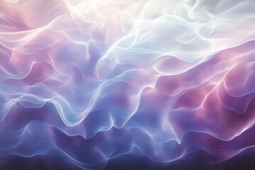 Colorful abstract waves flow gracefully in a serene, calming atmosphere