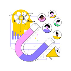 AI-Driven Customer Engagement Analytics abstract concept vector illustration.