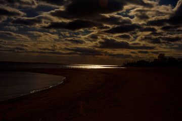 sunset on the beach