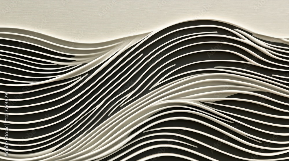 Poster Bright 3D Abstract Art with Subtle Patterns and Light