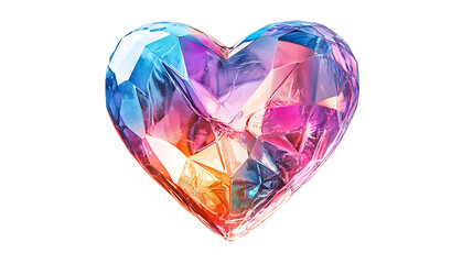 Fototapeta premium A heart-shaped art print with a motivational quote, isolated on white background in HD