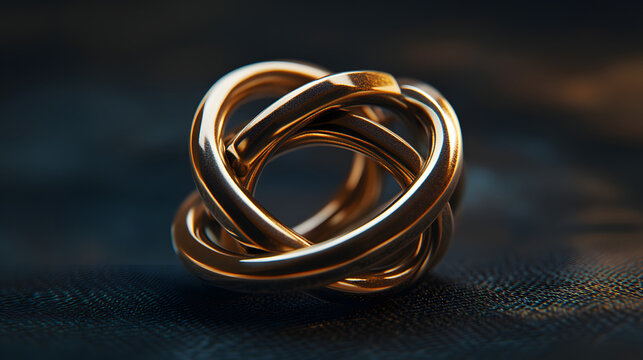 A chain of interlocking rings symbolizing strength unity and interconnectedness.