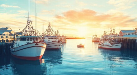 Obraz premium Digital Trade in the Fisheries Industry.