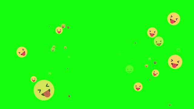 emoji background, green screen, laughing face, social media icons, chroma key, emoticons pattern, funny faces, happy emoji, digital reaction, video editing assets, motion graphics, social networking, 