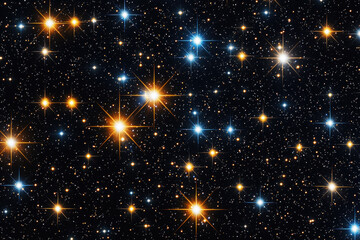 Obraz premium Exploring the expansive beauty of a vibrant star field with countless bright stars in a deep cosmic backdrop