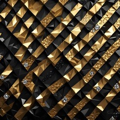 Gold and black combination with diamond textures
