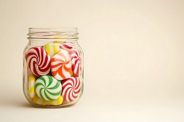 Colorful Candies in a Glass Jar