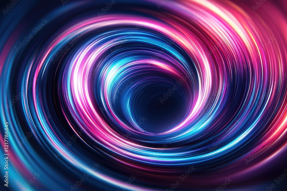 Aufkleber swirling abstract design with vibrant colors and glowing lights in a vortex pattern.