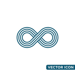 Minimalist Infinity Icon Design Template 