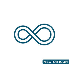 Minimalist Infinity Icon Design Template 