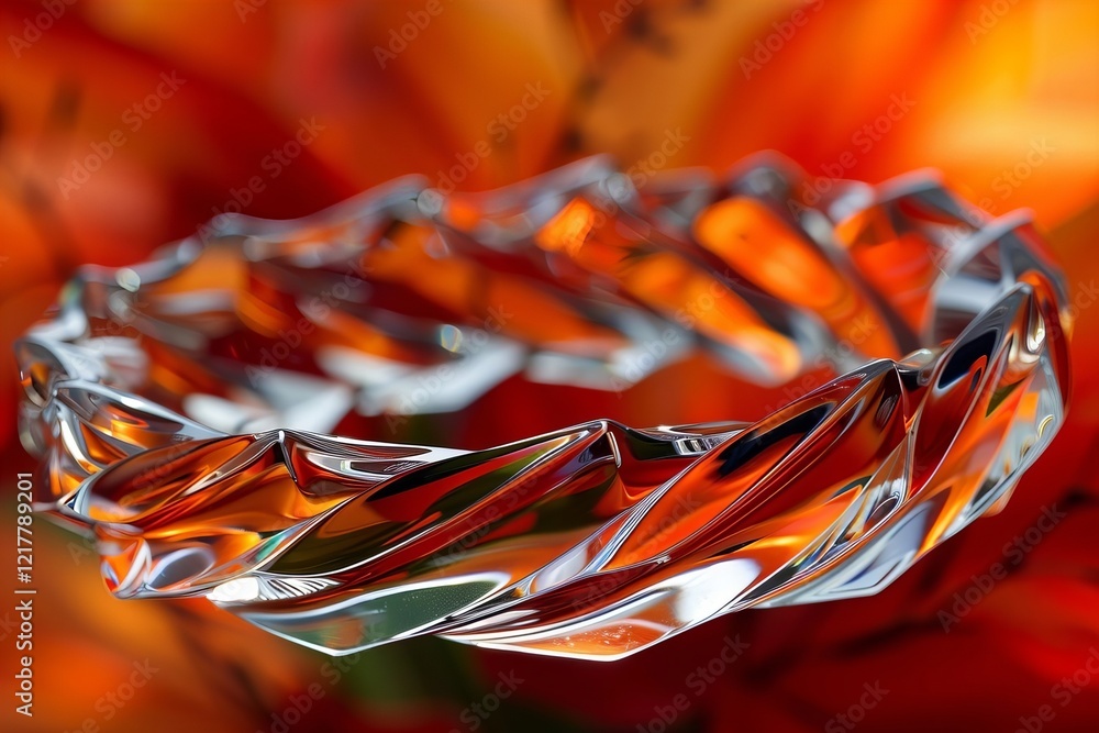 Aufkleber close-up image of an abstract circular shape with jagged edges for a contemporary and energetic look