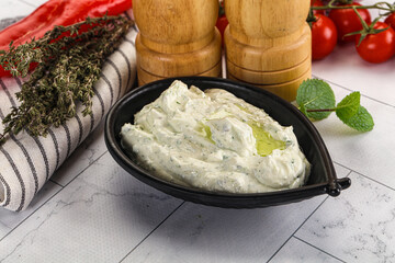 Greek feta dip with oil