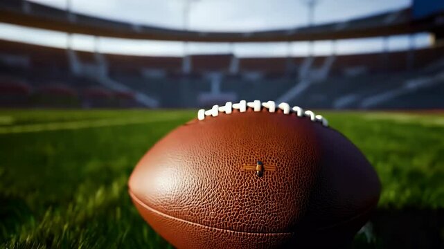 Exciting football gameplay captures the spirit of competition in an empty stadium