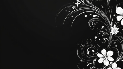 Black Background with White Elements: A bold approach where the background is completely black, and text, graphics, or elements are rendered in white for maximum contrast and visibility. 