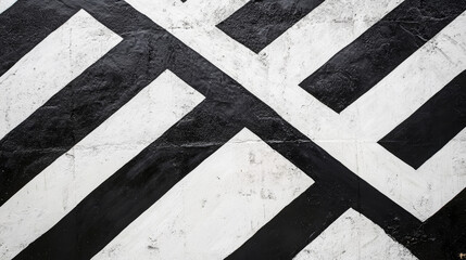 Fototapeta premium Black and White Stripes or Patterns: Alternating stripes or geometric patterns using black and white can create a dynamic background. 