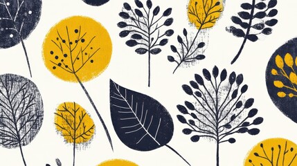 Playful Organic Patterns on Soft Background